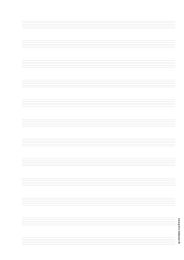 Free blank music score sheets - A4 12 systems vertical Free blank music score sheets - A4 12 systems vertical